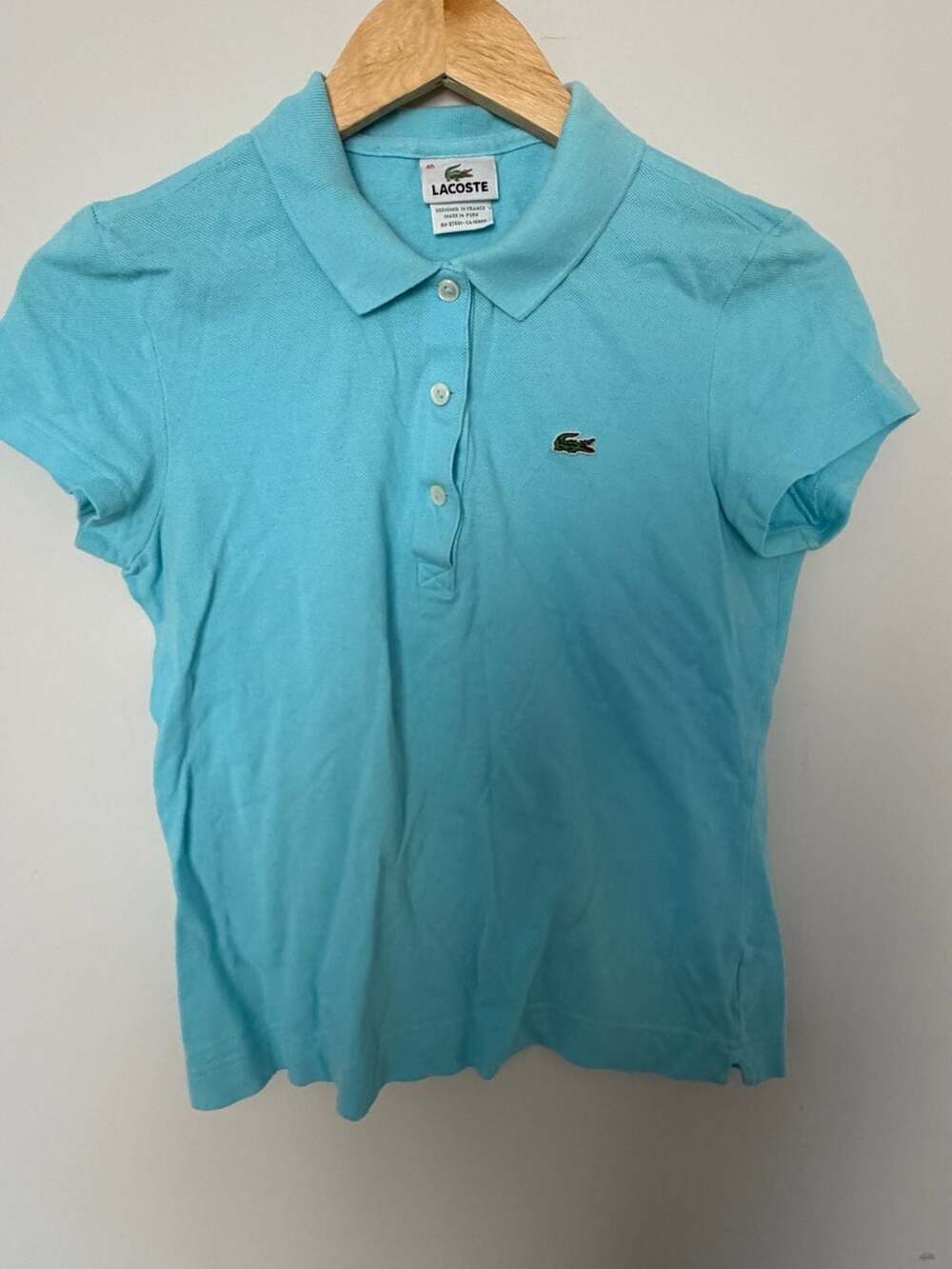 Lacoste Women's Slim Fit Mesh Solid Polo Tee,